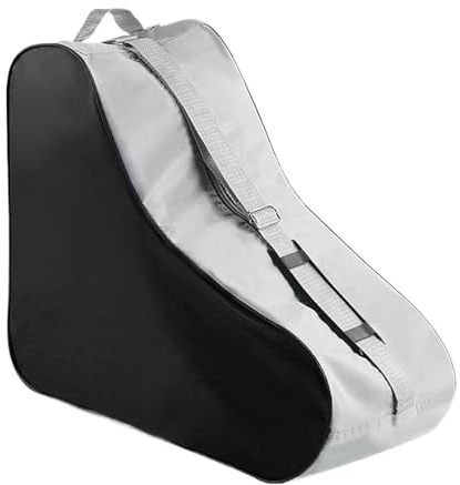 Mochila de patinaje sobre hielo, correa ajustable para el hombro | Bolsa de tela Oxford con cremallera para patines artísticos para niños y niñas
