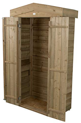 Forest Garden Apex Tall Garden Store 1.1m x 0.5m Wooden Outdoor Storage Shed