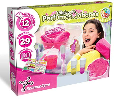 Science4you - Fábrica de Perfumes y Jabones - 12 Experimentos Cientificos, Laboratorio, Juguete Educativo para Niños 8-12 Años