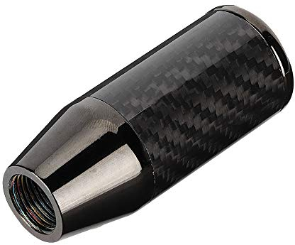 Reminnbor Pomello del cambio universale in fibra di carbonio in lega di alluminio Manopola del cambio manuale con leva del cambio manuale