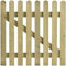tradefirst Round Top Picket Garden Gates, Wooden Picket Fence Panels 3ft, Garden Gate 90cm Wide, FSC TANALISED Wooden Gate, Outdoor Gate H x L (90cm x 90cm)