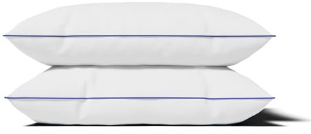 MORPHEA Oreiller 50x70 cm Fluffy Pack 2 - Oreiller thermorégulé en Microfibre et Coton Respirant - Anti-acarien, antibactérien et hypoallergénique