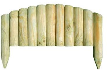 NEXTRADEITALIA CF da 5PZ Bordure per AIUOLE Vampiro AD Arco Ø 5 CM 55 X 26/40 H in Legno di Pino IMPREGNATO per FIORIERE Giardino AIUOLA E Fiori