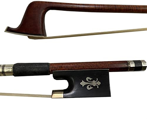Arco violín de estudiante 4/4 De Tamaño Híbrido ARCO DE VIOLÍN Núcleo De Fibra De Carbono Con Piel De Piel Pernambuco Rana Ébano De Ébano