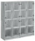 vidaXL Bücherschrank mit Türen, Bücherregal mit Stauraum, Standregal für Wohnzimmer Büro, Würfelregal, Modern, Grau Sonoma Holzwerkstoff