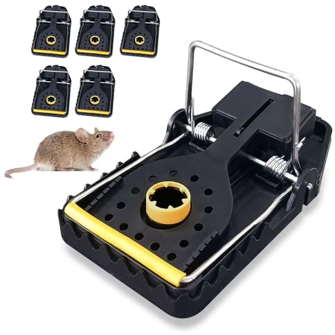 6X von Profi Rattenschlagfallen,Wiederverwendbare Rattenfalle,hochfeste ABS Plastikmausfallen,Haushalts und Outdoor Schädlingsbekämpfungs Mausfallen,effektive Rattenfallen,kein giftiger Köder