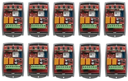 Garagedörröppnare, Tuya WIFI garagedörröppnare grindmottagare 2ch 433mhz 433.92mhz Universal fast rullande kod Multi Brand Controller Switch Passar mångsidiga grindar (Color : AC DC 7-32V WIFI X10)