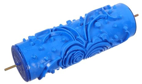 LIFKOME Grain Paint Roller Tool Durable Rubber Wallpaper Roller for Textured Patterns Blue Color for Home Decoration and Wall Painting Projects