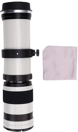 Cryfokt 420-800 Mm Telezoomobjektiv med Detaljer Fotografering för Avlägsna Motiv Kameralins med Manuell Fokusering för EF EF-S-monterade Kameror (Vit)