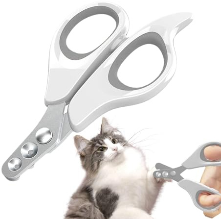 Cortadora de uñas para gatos, tijeras de garra para mascotas, recortadora de garras de gatito de doble agujero, para el hogar, viajes, interiores y exteriores, camping, aseo veterinario, gatos y