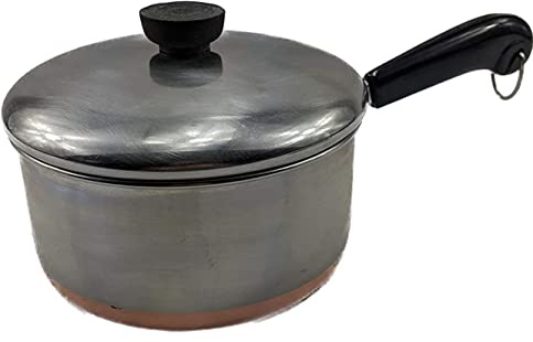 Vtg Revere Ware SS Copper Bottom 2qt Saucepan