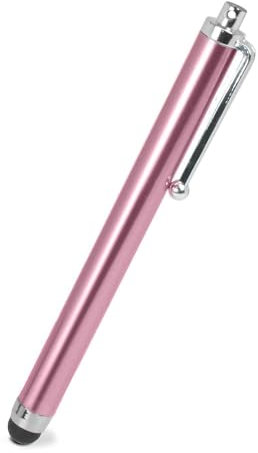 OcioDual Lápiz Capacitivo para Pantallas Táctiles, Rosa Claro, Bolígrafo Táctil Compatible con Smartphones, Tablets, Monitores, Puntero Metálico Universal, Punta de Goma, Antiarañazos