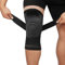 lenpestia Kniestütze 1 Paar Kniebandage mit Verstellbarer Klettverband Kompression Knie Bandage für Männer Damen für Arthritis ACL Sport Fitness Volleyball Bike Joggen (Schwarz, XL)