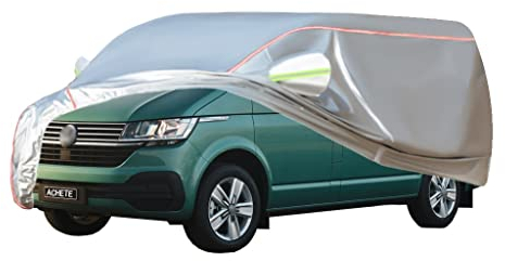 ACHETE WOLWES Autoabdeckung Geeignet Für VW T3 T4 T5 T6,wasserdichte, Wind-, Regen- Und UV-beständige Autoabdeckung Aus Oxford-Gewebe,Mit Seitentür-Reißverschluss (Color : White, Size : T4)