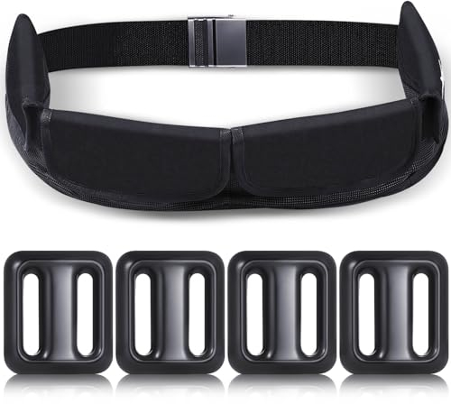 Tellegloww 4 Stück 1 kg Tauchgewichte, Gürtel für Tauchen, beschichtete Tauchgewichte, Nylon, Tauchgürtel mit Metall-Schnellverschluss-Schnalle für freies Tauchen, Speerangeln, passend für Taille 81,3