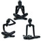 xiruiubao Statuette Decorative Interno, Astratta Scultura del Pensatore in Plastica Staccabile, Soprammobili Moderni Statua Decorativa Figure per Casa, Ufficio Tavolo e Soggiorno(3 Pezzi, Nero)