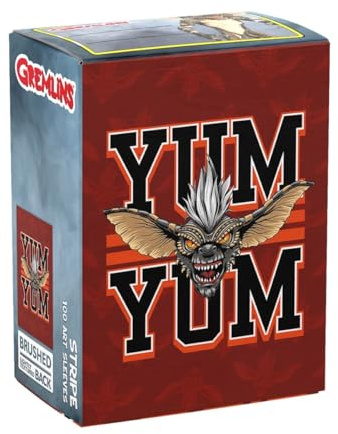 Dragon Shield | Brushed Art Sleeves | Gremlins Stripes | 100 CT - Smooth & Tough Premium TCG Sleeves | Compatible with Pokemon, Flesh & Blood, One Piece & Magic The Gathering