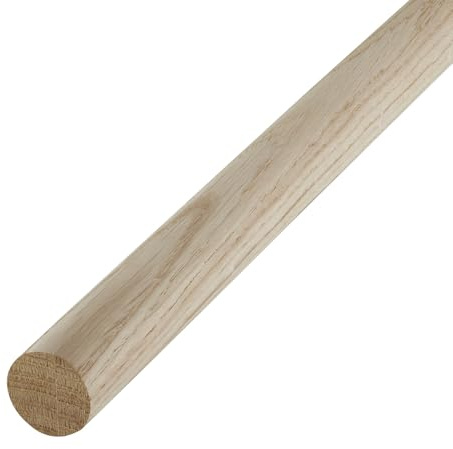 SOTECH Eiche Rundstab glatt Ø30 x 1000 mm Rundholz Holzstab zum Basteln oder als Garderobenstange