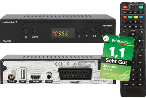 [ Test MOLTO BUONO, Note 1.1 *] Ricevitore per cavo HX 2100 Full HD con funzione di registrazione PVR, ricevitore DVB-C per TV via cavo, ricevitore DVBC per TV radio, TV SCART USB