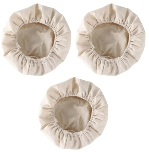 3 Pezzi Inserto in Lino per Cestino da Lievitazione, Accessori per Cottura Del Pane, Fodera Cestello di Fermentazione, 25 cm