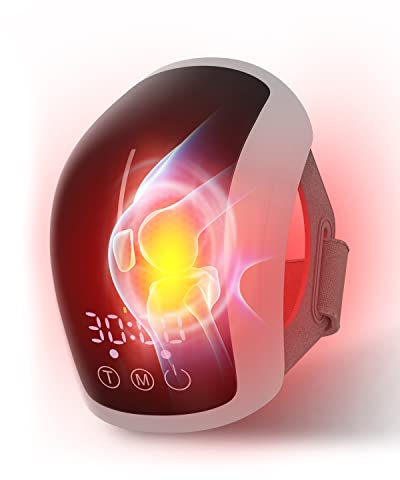 Knie Massagegerät,Kostenlose Schutzbrille Arthrose Rotlichttherapie,kalter infrarot Laser(630/660/880nm) Kniebandage,Konstantes Licht+Impuls 2 Modi knie massage zur Kniesteifheit,Gelenkschwellungen