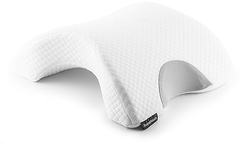 InnovaGoods - Viskoelastisches Nackenkissen für Paare, Ergonomisches Design für Entspannung zu Zweit, Memory-Schaum für Druckentlastung, Abnehmbarer Bezug, Weiß, 36 x 12,5 x 30,5 cm, Memory-Schaum