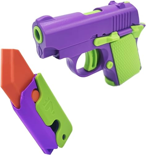 YUDANSI Simulation Pistole Fidget Toys, 2PC 3D Gedruckt Gun Messer Anti Stress Spielzeug Für Kinder Und Erwachsene, Jungen Mädchen Weihnachtsgeburtstagsgeschenke Partytütenfüller Spielzeug
