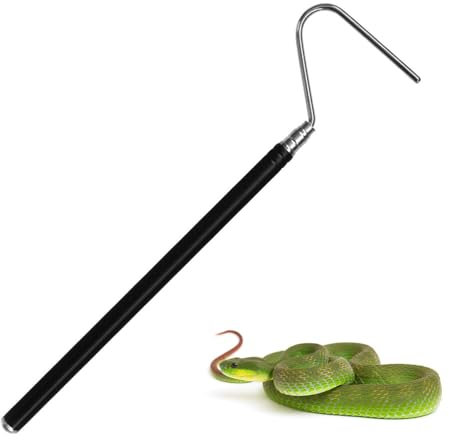 DONGKER Schlangenfänger, 40 Zoll Ausziehbarer Schlangenfängerhaken Edelstahl Schlangenhaken, Snake Capture Hook zum Fangen von Reptilien