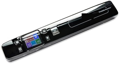 Scanner de Livres pour appareils Photo de Document Mini Scanner Portable de Documents et d'images A4, Scanner Portable Haute Vitesse 1050 DPI JPG/PDF for Usage Scolaire et Professionnel Polyvalent et