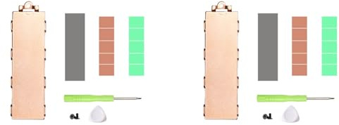 Plmvhpb 2X Radiador de Disipador de SSD M.2 de Cobre con Almohadilla TéRmica de Silicona Disipador TéRmico de RefrigeracióN de Disco Duro SSD M.2 para SSD M2 2280