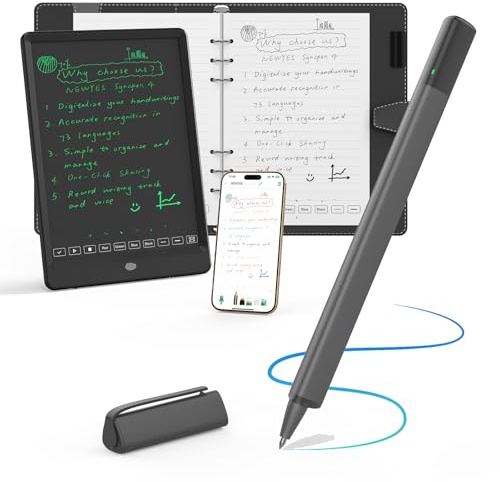 NEWYES SyncPen 4 Smart Pen with Digital Notebook Digital Pen Sync Pen Erasable Gel Pen Bluetooth Wireless OCR for Students, Designer, Creatives, Business Man, Record Notes (with Notepad)