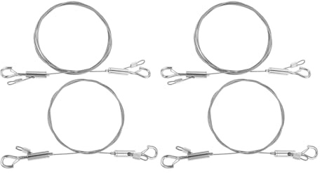 Picture Hanging Wire, Mirror Wire Hanger, 2Pcs 3.3ft+ 2Pcs 6.6ft, Stainless Steel Wire for Hanging Mirrors, Light, Frames, Furniture, Artwork, Adjustable Picture Wire Heavy Duty Supports up to 100lbs