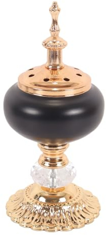Gurtt Quemador de incienso de carbón, quemador de incienso, portavelas de metal para velas de té de incienso de carbón árabe para aromaterapia, yoga y spa, católico