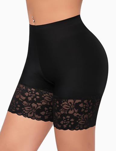 YARRCO Short Anti Frottement Cuisse Femme Dentelle sous Robe Legging Courts Cycliste Boxer Panty Culottes Taille Haute sans Couture Boy Shorts