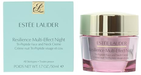 Estée Lauder Resilience Multi-Effect Night Tri-Peptide Face and Neck Cream Moisturizer | Plumping & Anti-Aging, 1.7 Ounce