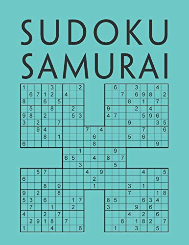 Sudoku Samurai: Edición de 200 diferentes Sudokus Samurai para adultos | Juego de lógica | Libro de pasatiempos para adultos | Con soluciones