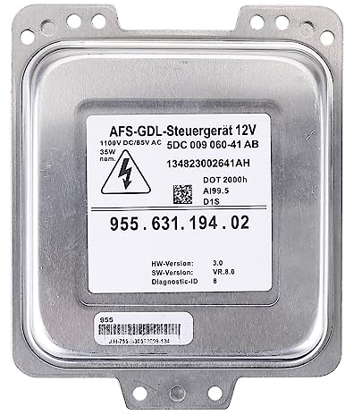Unité de commande de phare xénon D1S 5DC00928500 compatible avec Cayenne 2007-2010 Xenon Ballast HID 95563119401 95563119402 35 W 85 V