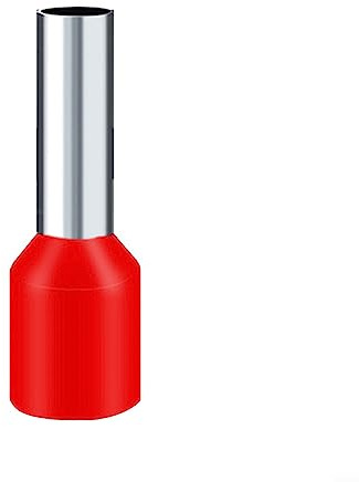 DAZZLEEX 1000 Pz Capocorda 10Mm² X 12Mm Lunghezza Puntali Rossi 10Mm² Puntali Rame A Crimpare Connettori Isolamento in Vinile