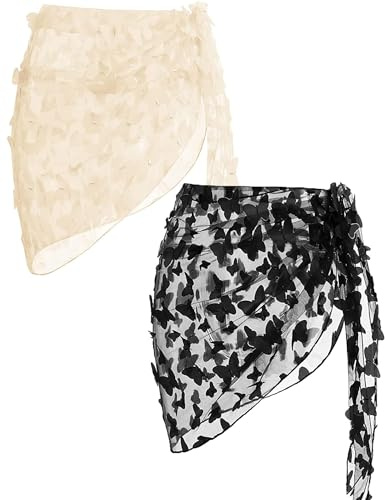Ekouaer Pareo de Playa de Mujeres Cubiertas Sarong Falda de Gasa de Bañador Traje de Baño para Mujer