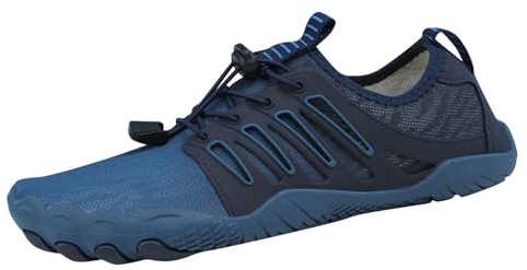Hike Footwear Barefoot Shoes Womens Mens Walking Running Gym Hiking Trainers Wide Fit Non-Slip Lightweight Outdoor Swim Surf Water Shoes Blue