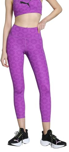 PUMA W TAD GRAPHIC TIGHT - 7/8 AOP, medias bebe Unisex adulto, Wild Berry-AW-048281-0001,