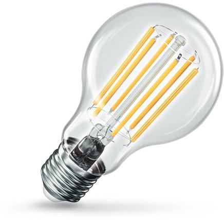 EMOS LED Lampe Edison A60, 7,2W Ersatz für 100W Glühbirne, A Klasse Vintage-Birne E27 Sockel, Helligkeit 1521 lm, Warmweiß 2700 K, extra lange Lebensdauer 50000h, CRI min. 80, 360° Abstrahlwinkel