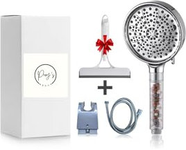 PROY'S NEXUS® SUPER PACK de Alcachofa Ducha PREMIUM Con 6 MODOS + Soporte y Manguera + x2 Filtros + Limpiador | Alcachofa con soporte | alcachofa de ducha con filtro | Filtro ducha agua | Cromado.