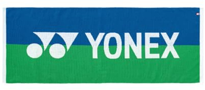 YONEX Sporthandduk AC1111 blå-grön | 100 % bomull | Premium sporthandduk från Japan | Mjuk, absorberande och hållbar | 40 x 100 cm | Perfekt för badminton, fitness och turneringar