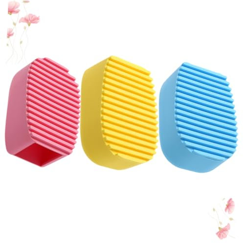 VALICLUD 3 Pièces Mini Planche à Silicone Colorée de Brossettes à Rose pour Nettoyage Tissus Élimination Taches pour Plus