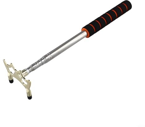 Honseadek Pont de Queue de Billard pour Table de Billard Snooker Rétractable 33-150cm Acier Inoxydable avec Poignée EVA Antidérapante Outil Tête Rotative Portable (Style B)