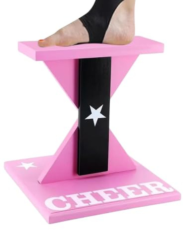 Cheerleading balansstativ – träningsplattform i trä | Stabil halkfri balanstränare för cheerleading, gymnastik, balett, koordinationsövning, kvinnor, flickor och barn