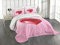 ABAKUHAUS Königin Tagesdecke Set, Rote Herz-Kronen-Mädchen, Set mit Kissenbezügen Waschbar, für Einzelbetten 170 x 220 cm, Pink Rot