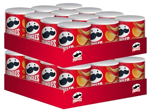 Pringles Original (2x 12x 40 g) – der unwiderstehliche Snack-Klassiker in der praktischen Dose – knackige Chips mit Salz – Pop. Play. Eat.