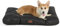 BEDSURE Hundekissen kleine Hunde waschbar - 76x50cm Hundebett wasserdicht M für kleine, mittelgroße Hunde gepolstert Hundematte tiefschwarz in 10cm Höhe